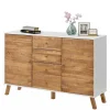 Wohnen Sideboards<130 cm breite Kommode im Skandi Design - Slogdan