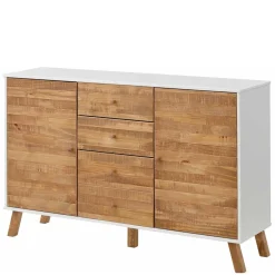 Wohnen Sideboards<130 cm breite Kommode im Skandi Design - Slogdan