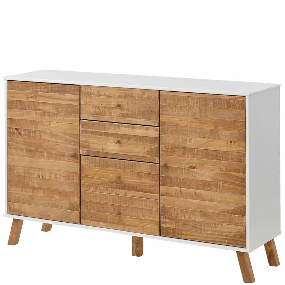 Wohnen Sideboards<130 cm breite Kommode im Skandi Design - Slogdan