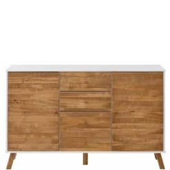 Wohnen Sideboards<130 cm breite Kommode im Skandi Design - Slogdan