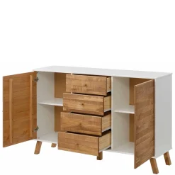 Wohnen Sideboards<130 cm breite Kommode im Skandi Design - Slogdan