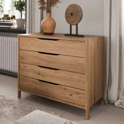 Wohnen Kommoden<95 cm breite Kommode mit vier Schubladen - Laida