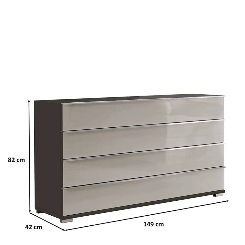 Wohnen Sideboards<149 cm breite Kommode mit vier Schubladen - Korcula