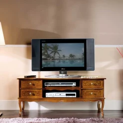 Wohnen Tv & Hifi-Möbel|Lowboards<123 cm breite TV Kommode Agosto im Barockstil