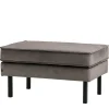Wohnen Hocker<84 cm breiter Hocker mit Samt Taupe - Museo