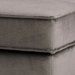 Wohnen Hocker<84 cm breiter Hocker mit Samt Taupe - Museo