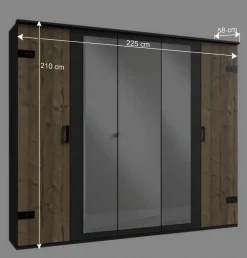 Wohnen Kleiderschränke<225 cm breiter Kleiderschrank modern - Ardila