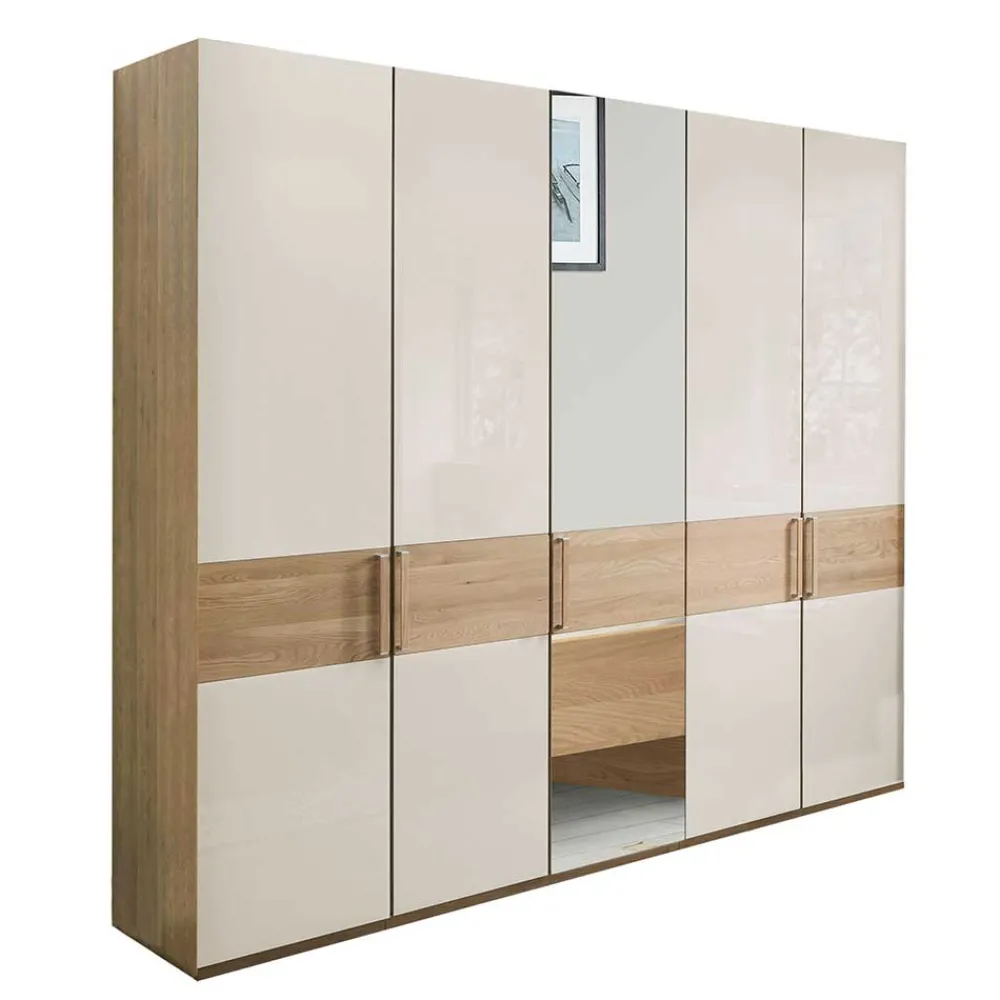 Wohnen Kleiderschränke|Schränke<250 cm breiter Schlafzimmerschrank mit 5 Türen - Emdsiva III