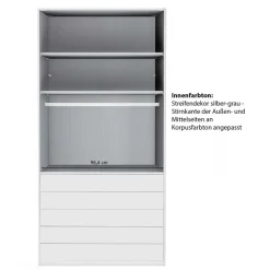 Wohnen Kleiderschränke|Schränke<100 cm breiter Schlafzimmerschrank in Hellgrau - Nucina