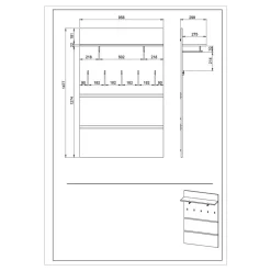 Wohnen Garderoben<246 cm breites Flurmöbel Set modern - Orsecca (fünfteilig)