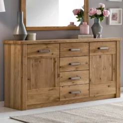 Wohnen Sideboards<165 cm breites Flur-Sideboard mit Metallgriffen - Riostar