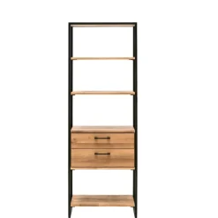 Wohnen Regale<60 cm breites Industrial-Regal aus Wildeichenholz - Ingbo