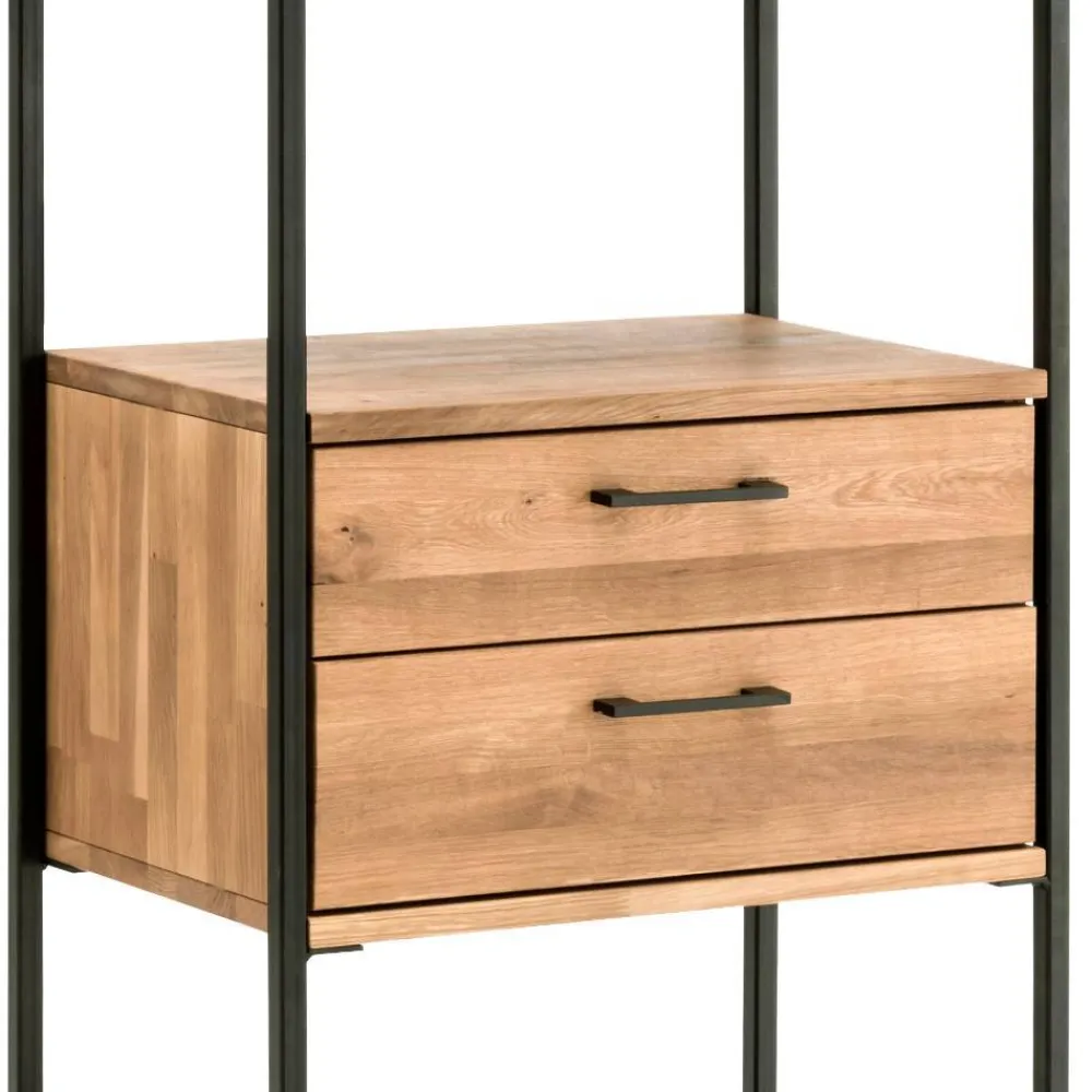 Wohnen Regale<60 cm breites Industrial-Regal aus Wildeichenholz - Ingbo