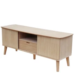 Wohnen Tv & Hifi-Möbel|Lowboards<150 cm breites Retro TV Board in Eiche - Saimoon