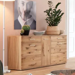 Wohnen Sideboards<150 cm breites Sideboard aus Echtholz - Crokas