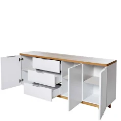 Wohnen Tv & Hifi-Möbel<180 cm breites Sideboard in Weiß - Xuana
