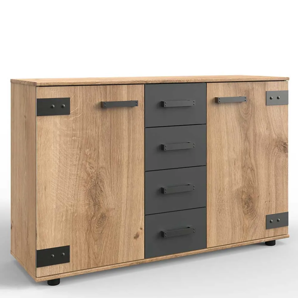 Wohnen Sideboards<130 cm breites Sideboard in Plankeneiche NB - Enegal