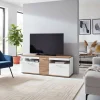 Wohnen Tv & Hifi-Möbel|Lowboards<150 cm breites TV Board in Weiß Glanz - Icadro