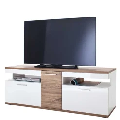 Wohnen Tv & Hifi-Möbel|Lowboards<150 cm breites TV Board in Weiß Glanz - Icadro