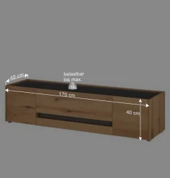 Wohnen Tv & Hifi-Möbel|Lowboards<170 cm breites TV-Lowboard modern - Colomania