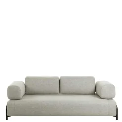 Wohnen Sofas<232 cm breites Webstoff Sofa in Beige - Aberdeens