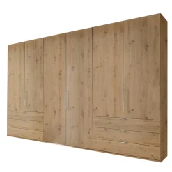 Wohnen Kleiderschränke<300 cm Falttüren-Kleiderschrank in Eiche Bianco - Soestica