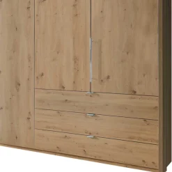 Wohnen Kleiderschränke<300 cm Falttüren-Kleiderschrank in Eiche Bianco - Soestica