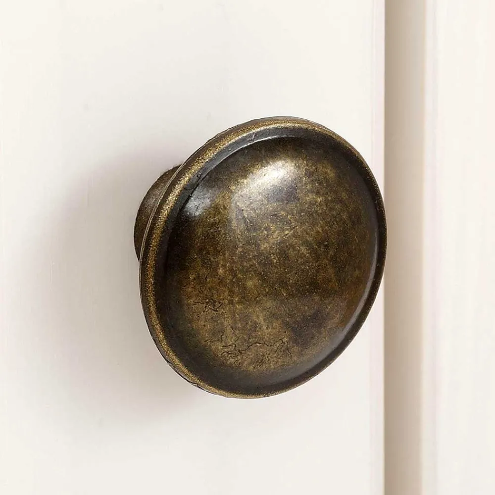Wohnen Vitrinen<180 cm hohe Landhausvitrine in Weiß mit Beige - Isvair I