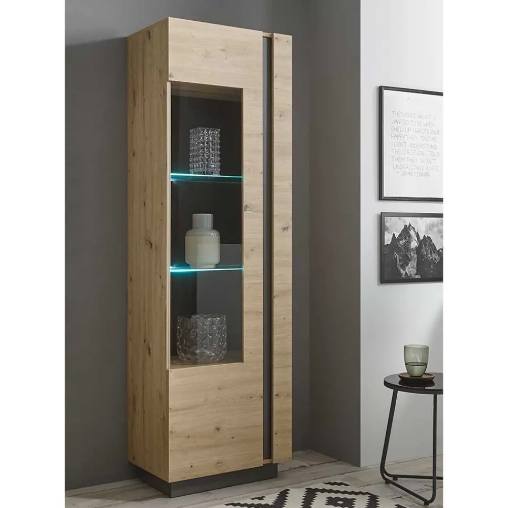 Wohnen Vitrinen<194 cm Hohe Wohnzimmervitrine 1-türig - Lairian