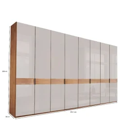Wohnen Kleiderschränke|Schränke<236 cm hoher Kleiderschrank mit acht Türen - Dilacco