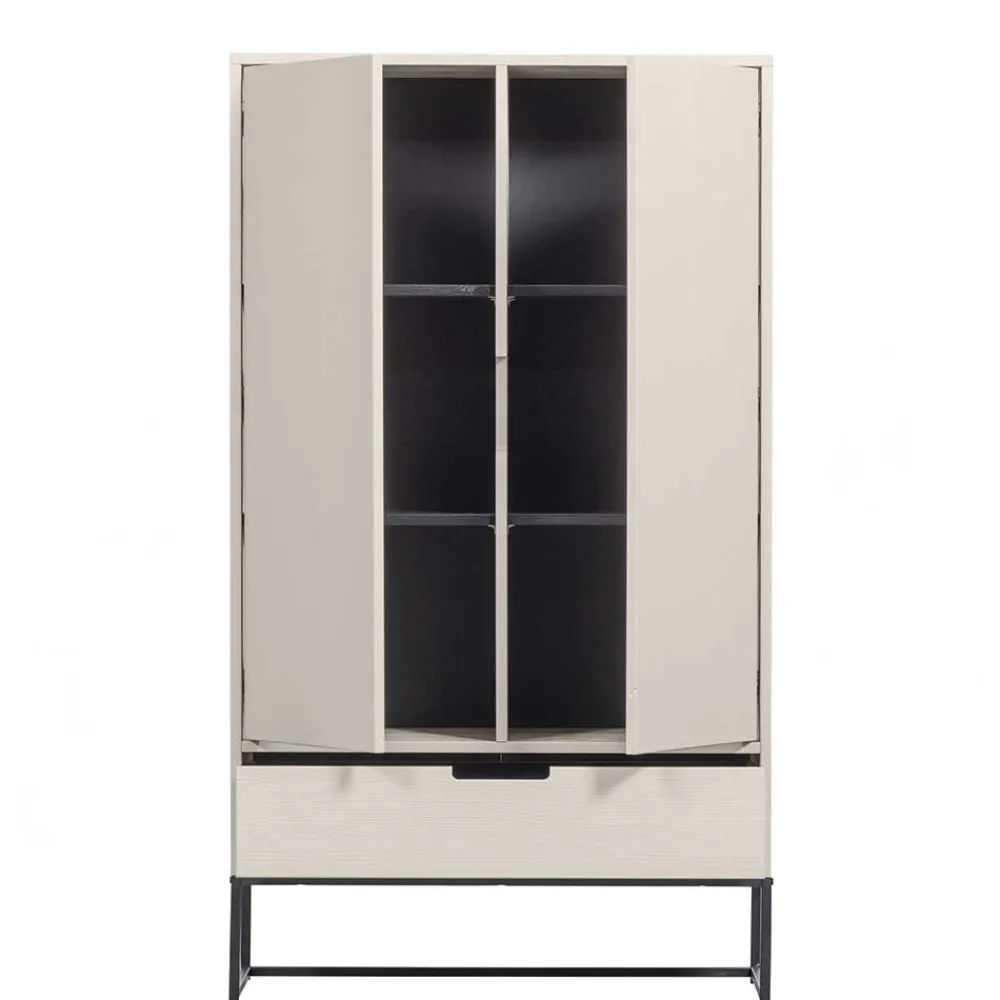 Wohnen Kommoden<149 cm hoher Schrank in Hellgrau - Lergavano