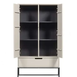 Wohnen Kommoden<149 cm hoher Schrank in Hellgrau - Lergavano