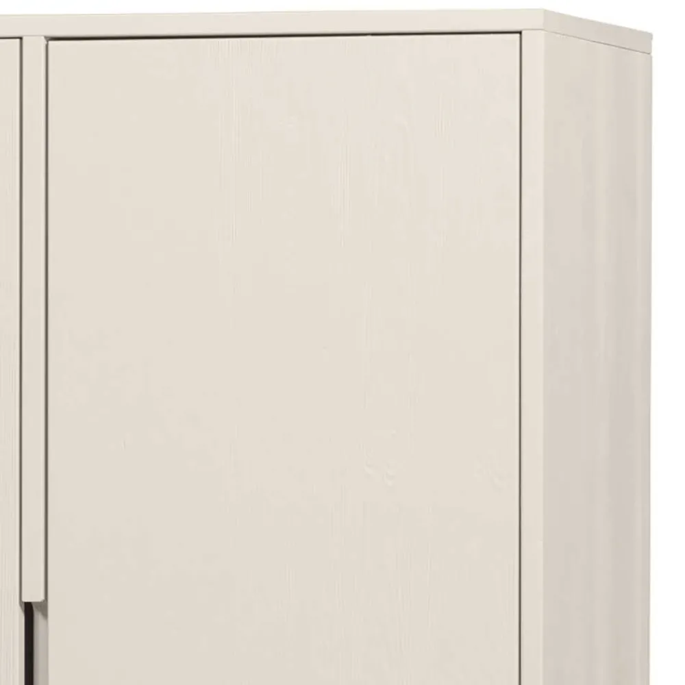 Wohnen Kommoden<149 cm hoher Schrank in Hellgrau - Lergavano