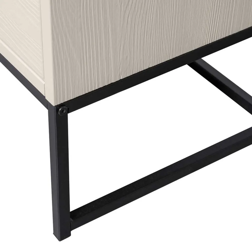Wohnen Kommoden<149 cm hoher Schrank in Hellgrau - Lergavano