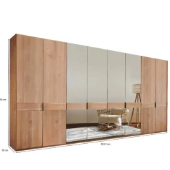 Wohnen Kleiderschränke|Schränke<216 cm hoher XXL-Kleiderschrank in Erle - Murray