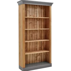 Wohnen Regale<202 cm hohes Landhaus Bücherregal zweifarbig - Eshelas