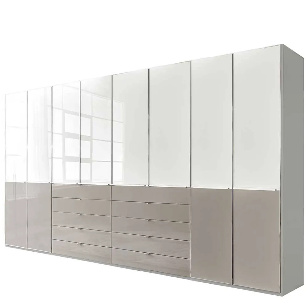 Wohnen Kleiderschränke|Schränke<394 cm Kleiderschrank mit acht Türen - Pascan
