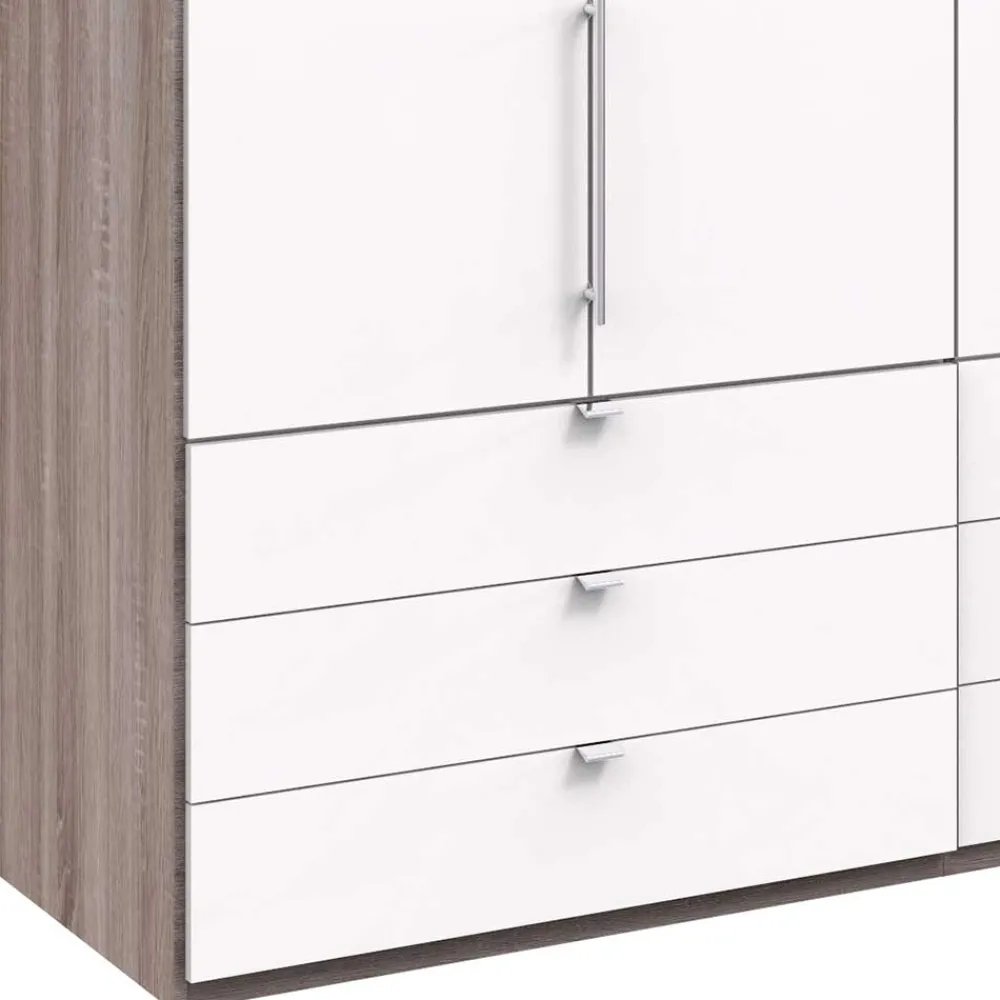 Wohnen Kleiderschränke<200 cm Kombi Kleiderschrank mit 58 cm Tiefe - Tivierto