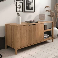 Wohnen Tv & Hifi-Möbel|Lowboards<140 cm Kommode mit Türen und Fächern - Laida