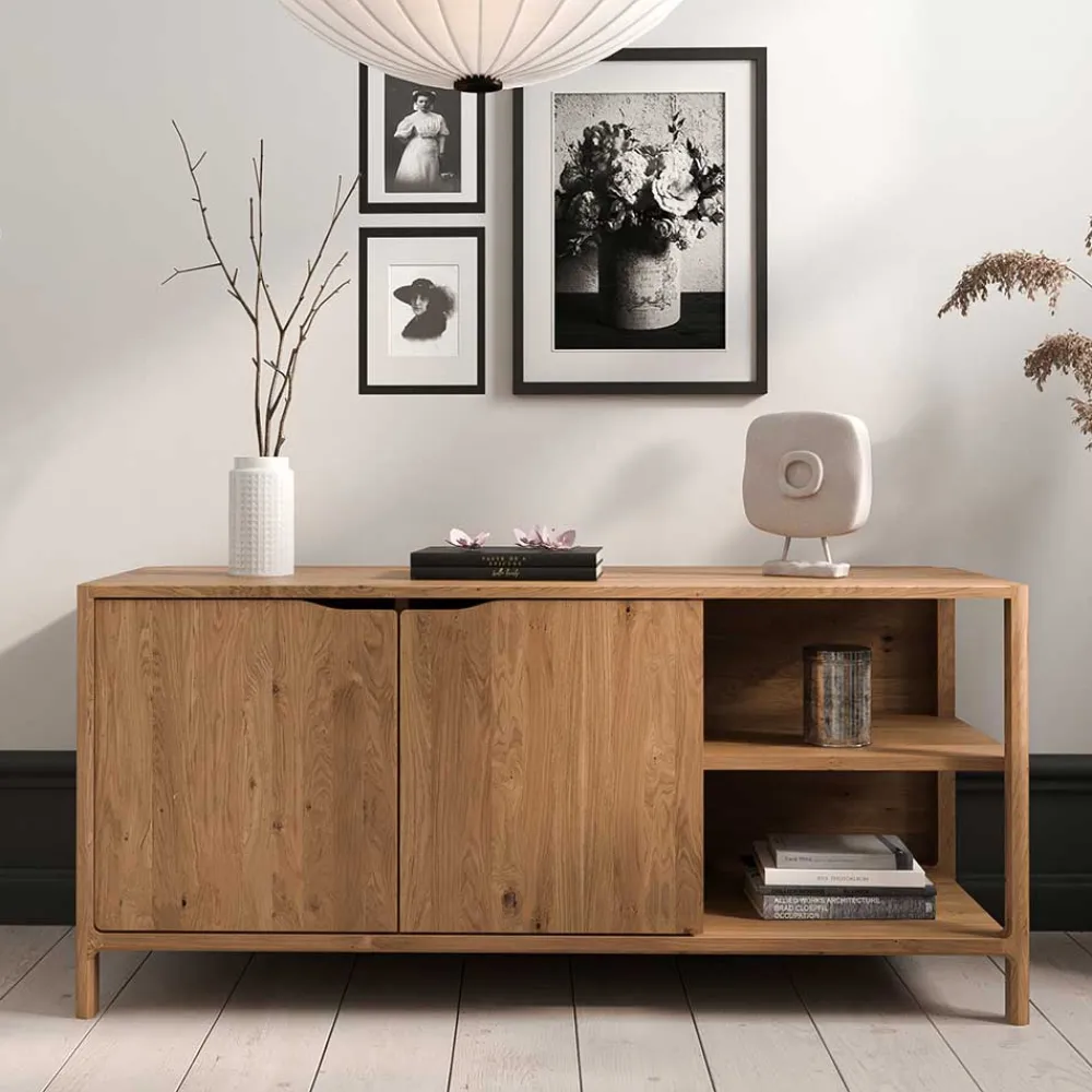 Wohnen Tv & Hifi-Möbel|Lowboards<140 cm Kommode mit Türen und Fächern - Laida