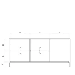 Wohnen Tv & Hifi-Möbel|Lowboards<140 cm Kommode mit Türen und Fächern - Laida