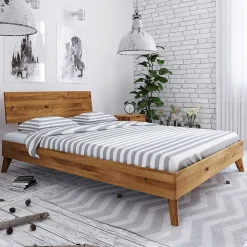 Wohnen Betten<210 cm langes Holzbett Gestell Wildeiche - Eavy