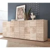 Wohnen Sideboards<241 cm langes Sideboard in Eiche Sonoma Dekor - Bielvas