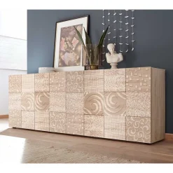 Wohnen Sideboards<241 cm langes Sideboard in Eiche Sonoma Dekor - Bielvas
