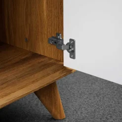 Wohnen Tv & Hifi-Möbel|Lowboards<220 cm langes TV Lowboard in Wildeiche mit Weiß - Diesta I