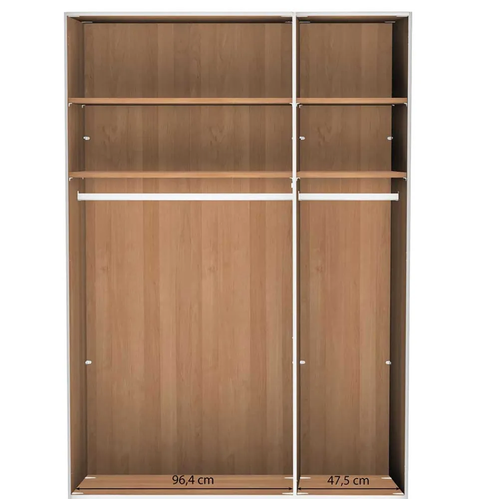 Wohnen Kleiderschränke<150 cm Schlafzimmer Schrank mit drei Türen - Emdsiva II