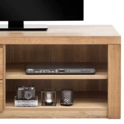 Wohnen Tv & Hifi-Möbel|Lowboards<130 cm schmales TV Board mit Tür & 2 Fächern - Nelenia