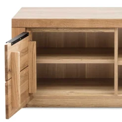 Wohnen Tv & Hifi-Möbel|Lowboards<130 cm schmales TV Board mit Tür & 2 Fächern - Nelenia