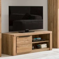 Wohnen Tv & Hifi-Möbel|Lowboards<130 cm schmales TV Board mit Tür & 2 Fächern - Nelenia