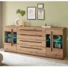 Wohnen Sideboards<200 cm Sideboard mit Glaseinsätzen - Brocus